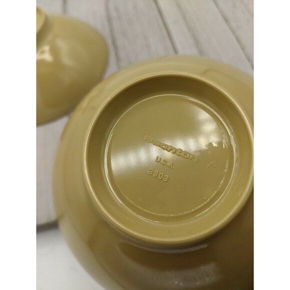 Lot of 2 Vintage Boonton Melmac Melamine Bowls Gold Yellow 3303 - Picture 7 of 7
